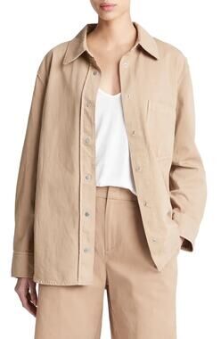 VINCE Cotton Twill Shirt Jacket Small